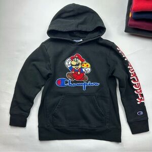 Kids small Champion Mario hooded sweatshirt